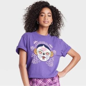 NWT Dia Pagheco Graphic T-Shirt Purple Size 1X - Women’s